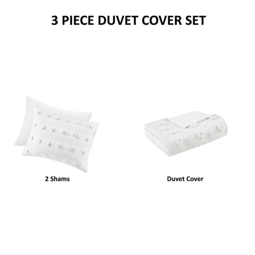 Intelligent Design Lucy Clip Jacquard Duvet Cover Set (Insert Excluded Queen - Picture 7 of 10